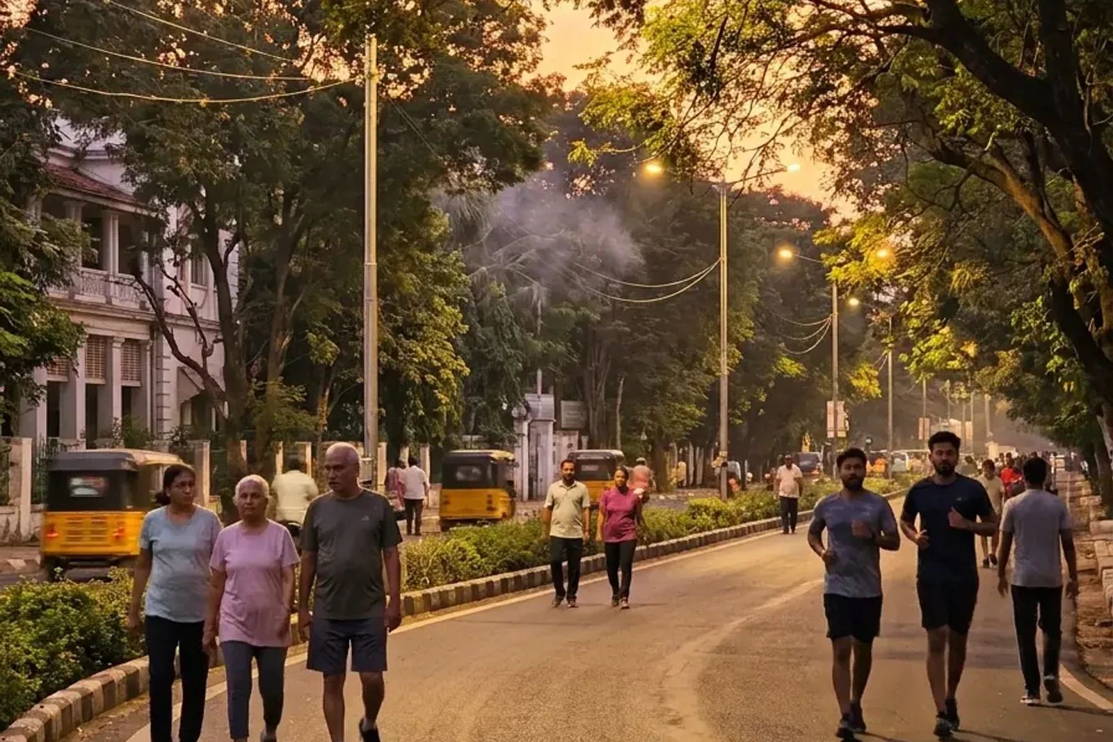 Race Course evening walk loop, Coimbatore