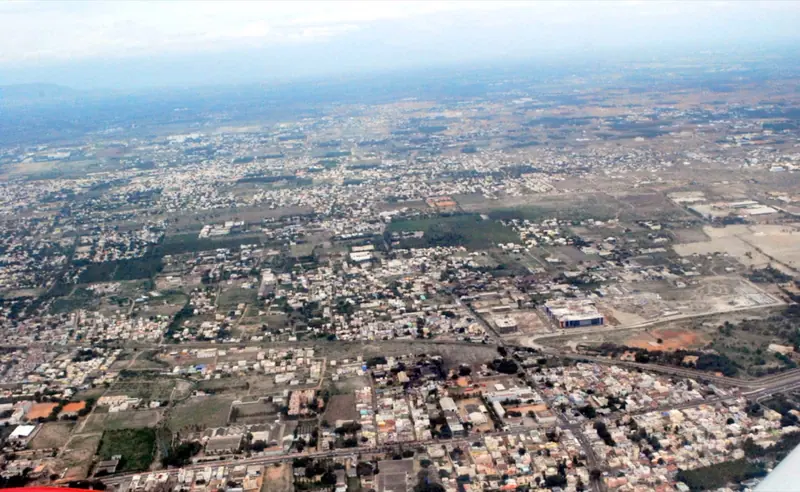 Aerial view of Coimbatore