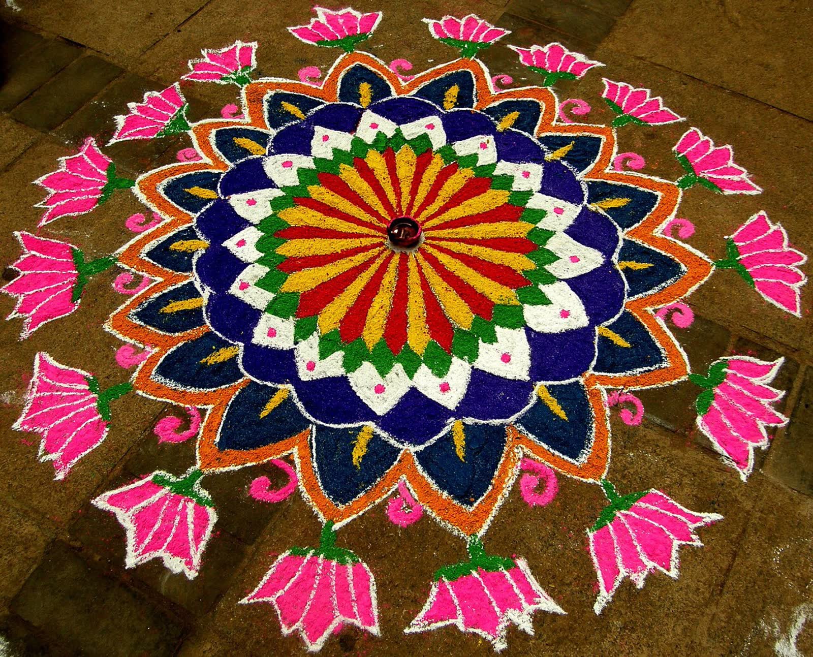 Kolam, a Tamil floor-art tradition